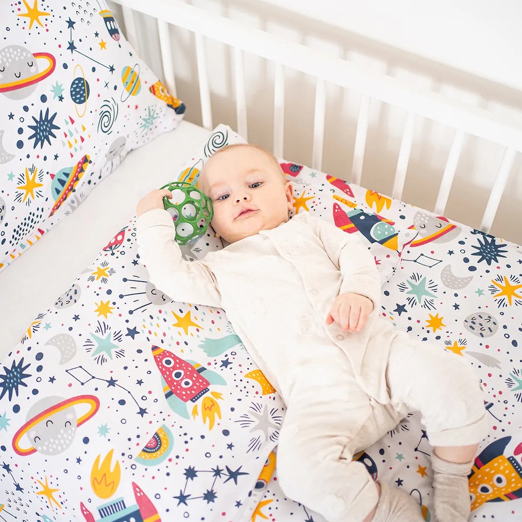 4Home dziecięca pościel bawełniana do łóżeczka Cosmic Adventure, 100 x 135 cm, 40 x 60 cm