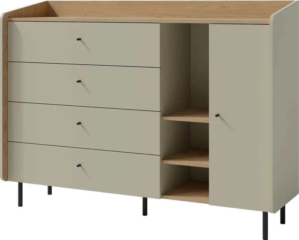 Komoda VETTA 155 cm do Salonu Sypialni Odcienie zieleni
