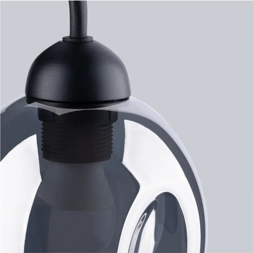 Czarny kinkiet ø 25 cm Garten – Sollux