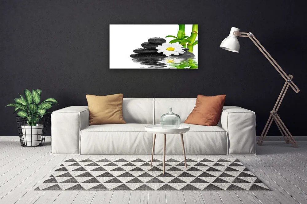 Obraz canvas Harmonijna Kompozycja Zen z Bambusem