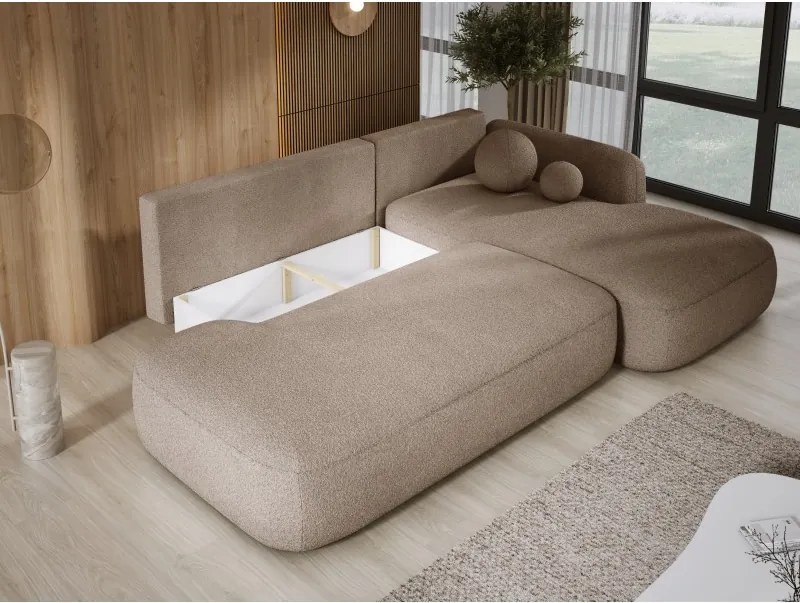 Narożnik BLOOM z funkcją spania układ L Prawy Tkanina NOWORNEVER 37