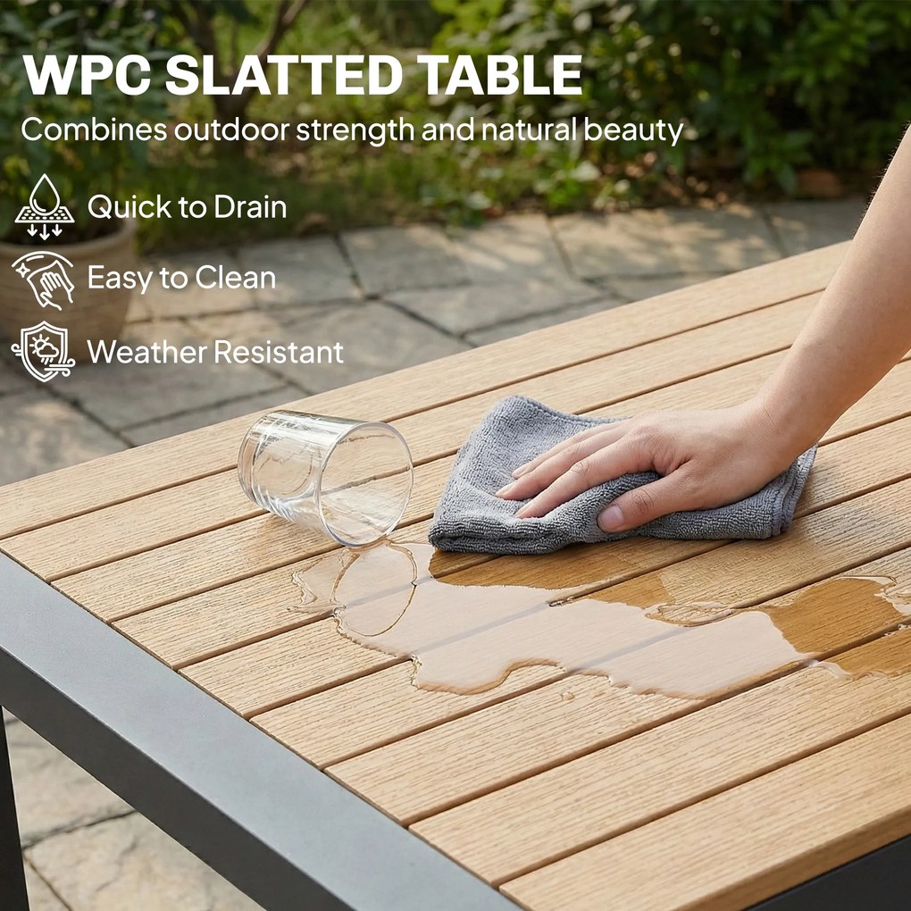 Outsunny Zestaw mebli ogrodowych aluminiowych dla 4 osób, wodoodporny, głębokie siedziska z sofą, fotelami i stolikiem | Aosom PL