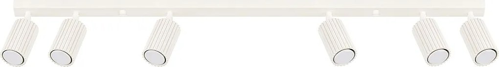 Lampa Sufitowa Minimalistyczny Karbon, Aluminium - 6 Źródło - L.117 X H.16.5 Cm - Beżowy