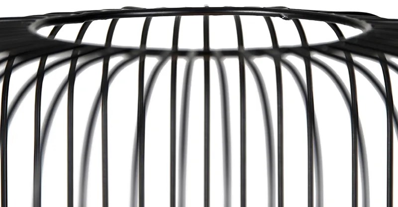 Designerska lampa podłogowa czarna ze złotem - Mayelle