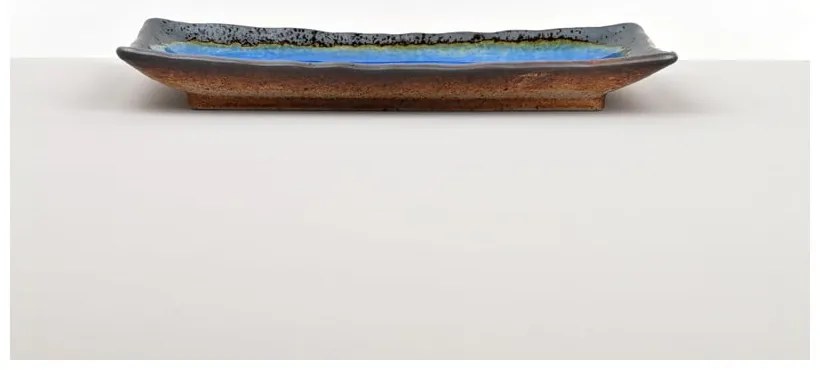 Niebieski półmisek ceramiczny MIJ Cobalt, 29x12 cm