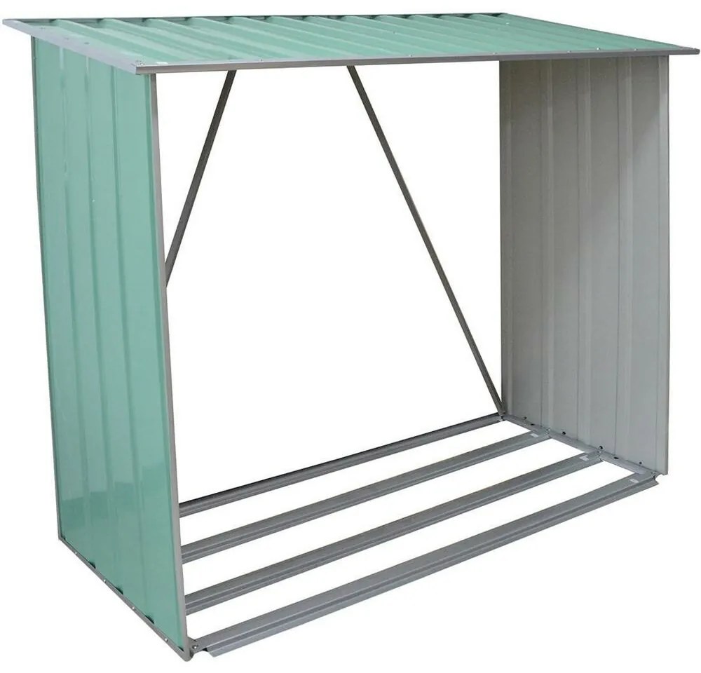Blaszana wiata na drewno 189 x 76 x 191 cm, zielony