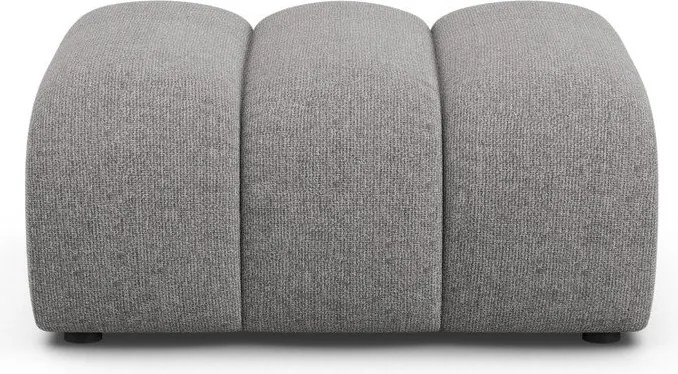 Szary podnóżek z tkaniny szenilowej Lupine – Micadoni