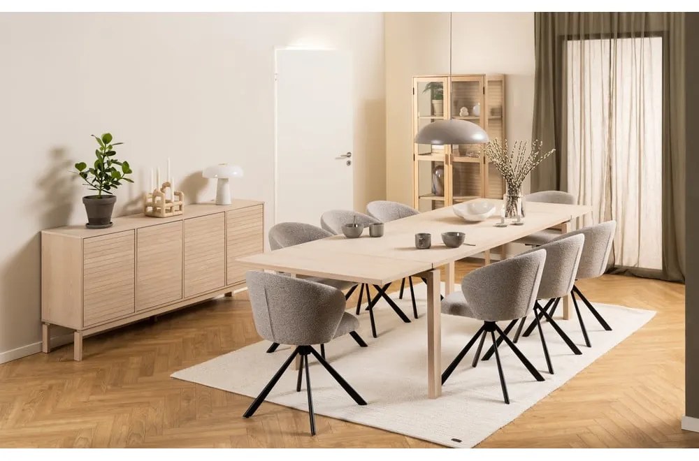 Rozkładany stół z blatem w dekorze dębu 100x200 cm Linley – Actona
