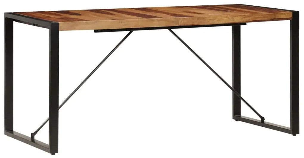Brązowy stół z sheesham 80x160 – Fulo 4X