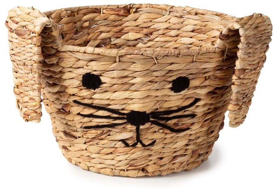 Dziecięcy kosz na zabawki z hiacyntu wodnego w naturalnym kolorze ø 35x26 cm Rabbit – Compactor