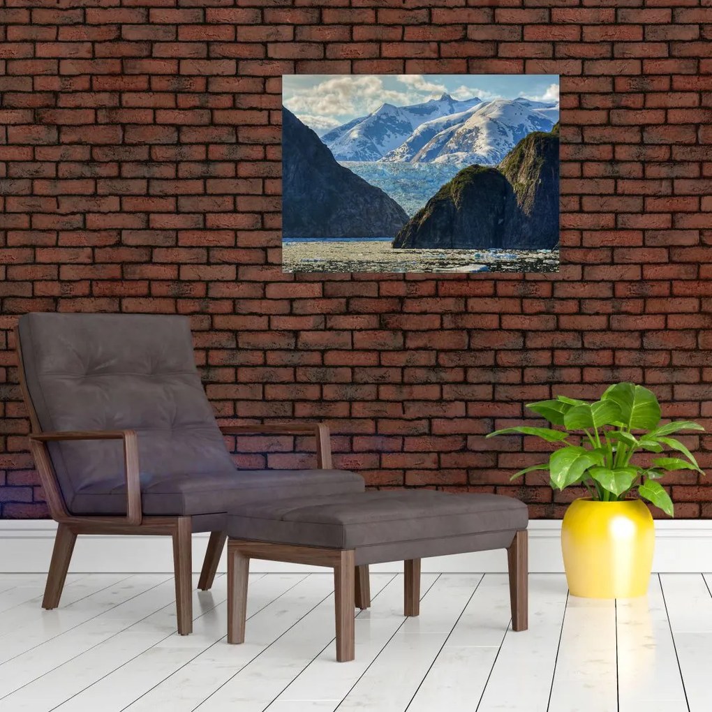 Obraz krajobrazu z górami (70x50 cm)