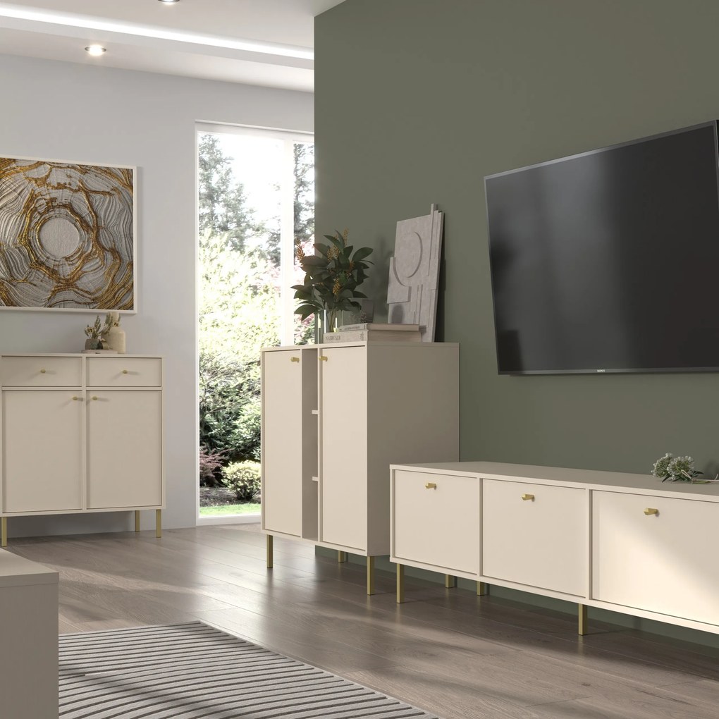 Komoda TORINO 100 cm do Salonu Sypialni Odcienie beżu
