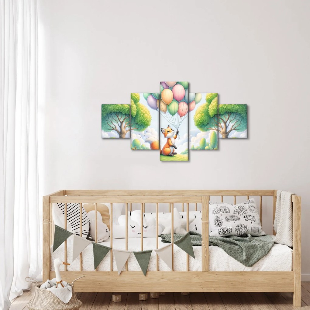 Obraz – Szczęśliwy lis (125x70 cm)