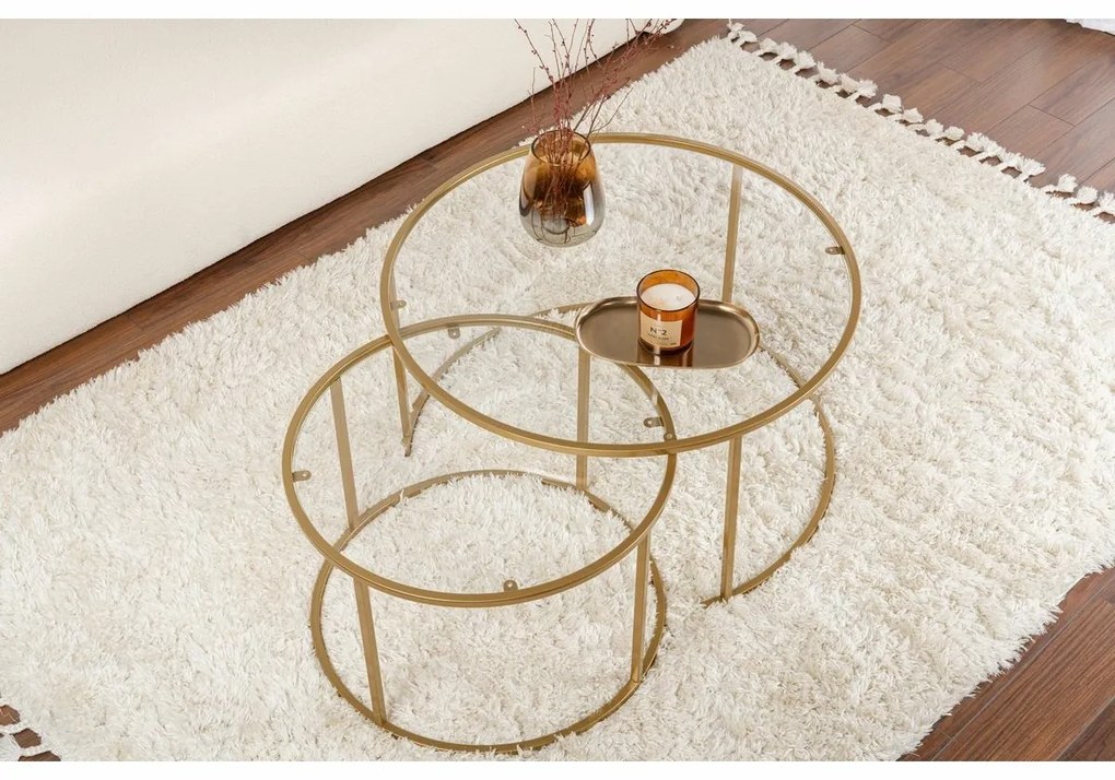 Zestaw stolików konferencyjnych Aurum Gold 80 cm,2 szt.