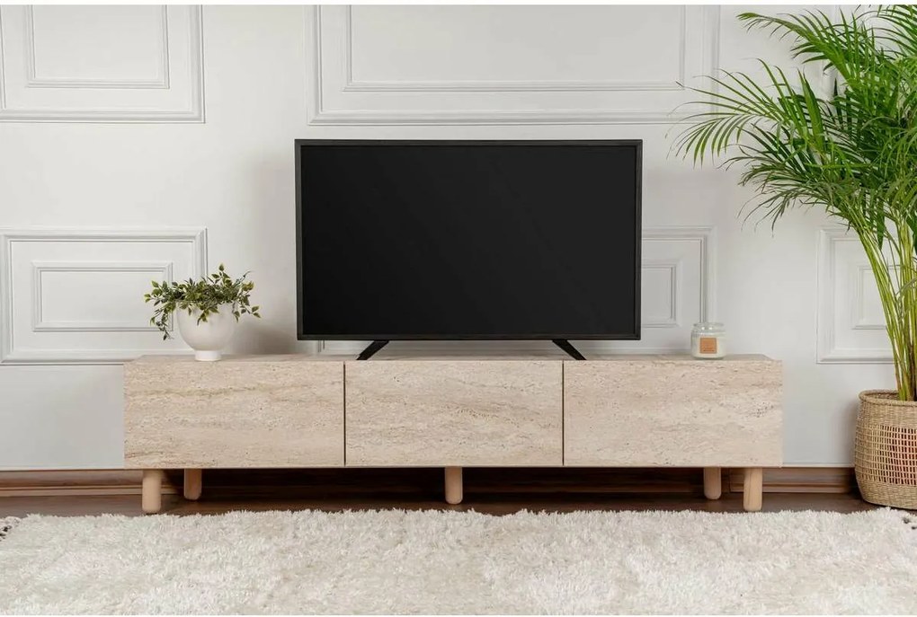 Stolik pod telewizor Alvin Travertine