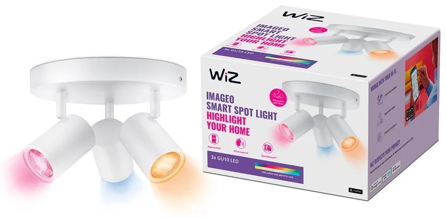 Inteligentna lampa punktowa z gwintem GU10 5 W Imageo – WiZ