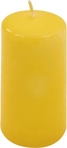 Żółte świece słupkowe 5x10 cm, 16 sztuk, długi czas palenia