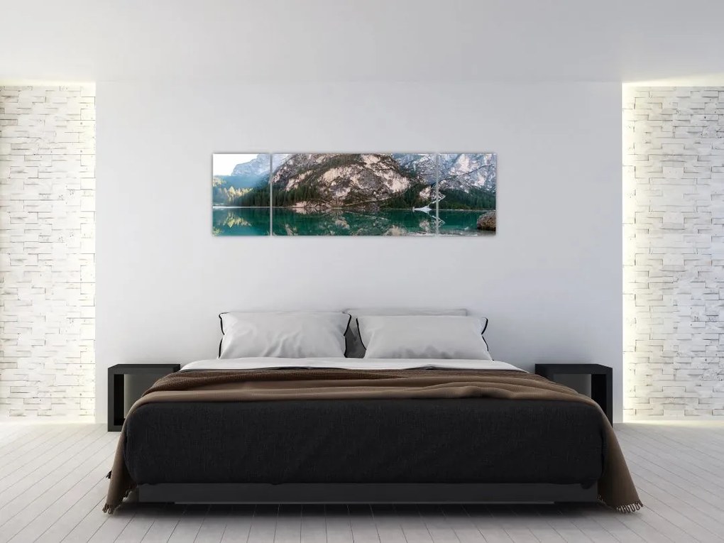 Obraz górskiego jeziora (170x50 cm)