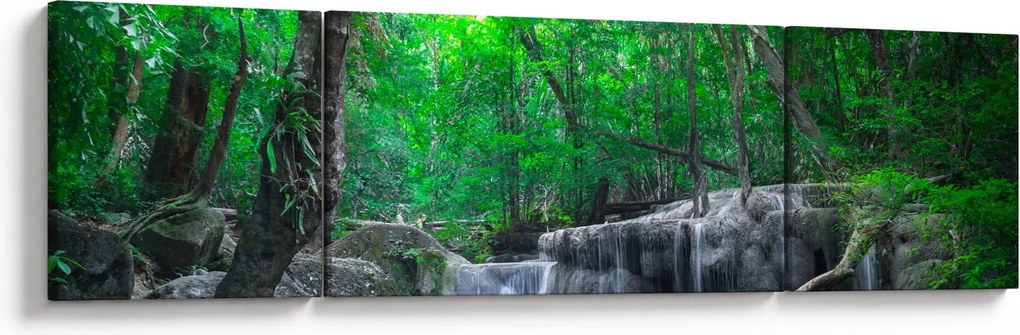 Obraz - Wodospad Erawan, Kanchanaburi, Tajlandia (170x50 cm)