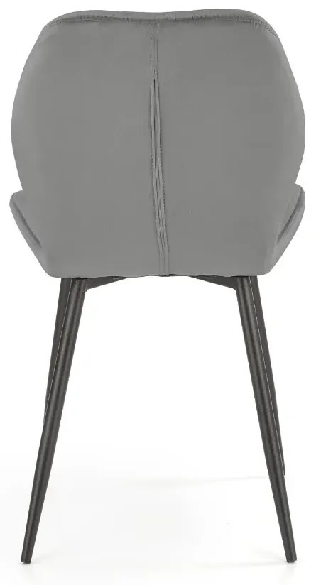 Krzesło tapicerowane K453 VELVET szare HALMAR