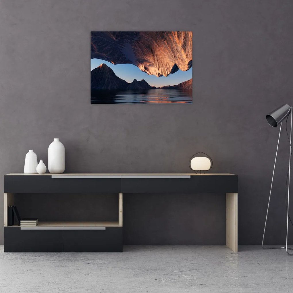 Obraz - Klify 3D (70x50 cm)
