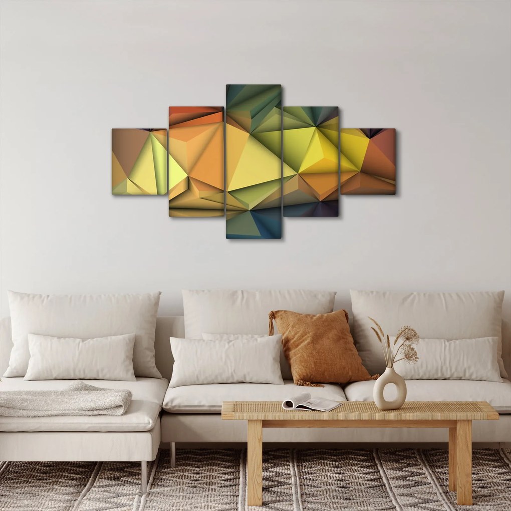Obraz - Wielokątna abstrakcja 3D (125x70 cm)