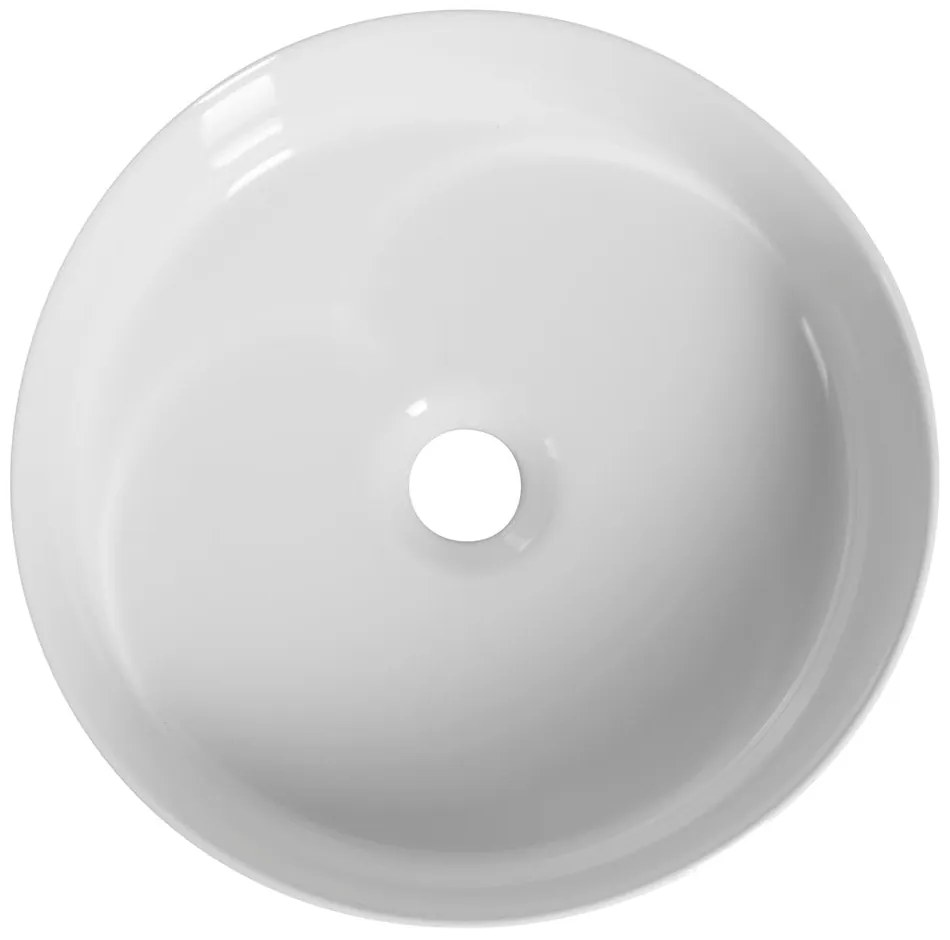 Biała ceramiczna okrągła umywalka ø 36 cm Ion – Sapho
