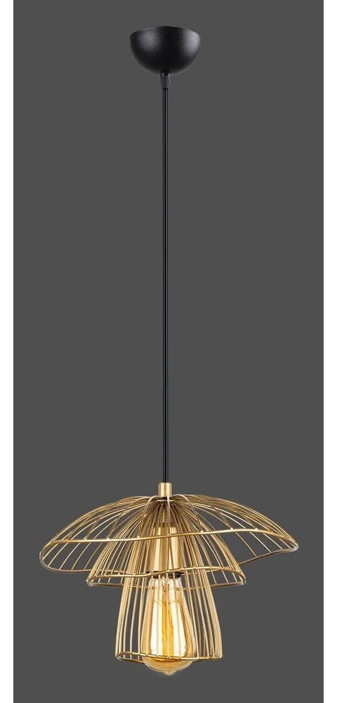 Lampa wisząca w kolorze złota Squid Lighting Root, wys. 117 cm