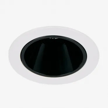 Downlight Led Wpuszczany Z Okrągłą Ramką Ø5 Cm Z Aluminium Luisiana Biała Ciepła 2700 K & Biały - Czarny & 3 W & 38º - Sklum