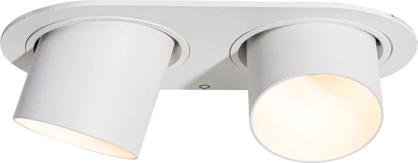 Zestaw 6 białych dwupunktowych spotów wpuszczanych GU10 50mm - Installa