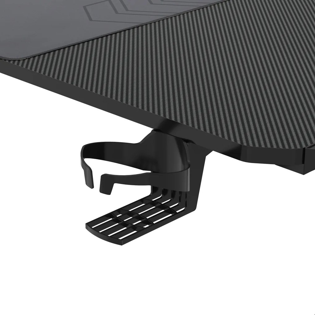 Czarne biurko do gamingu Gamset Snake 1.0