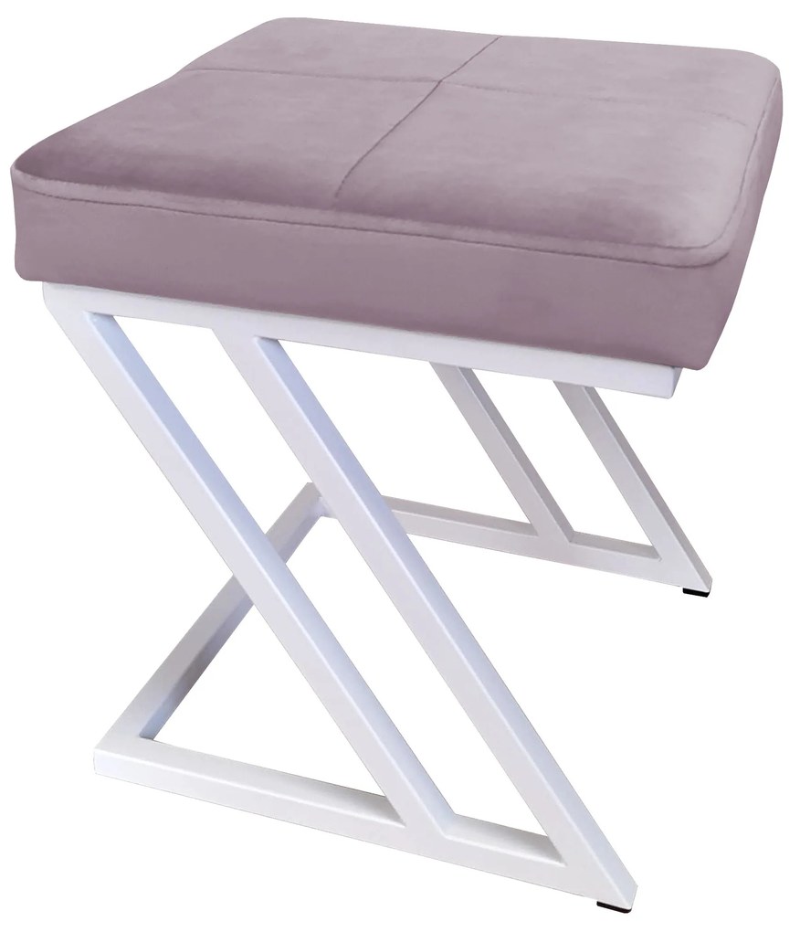 Pufa ZETA LOFT taboret podnóżek podstawa biała MG55