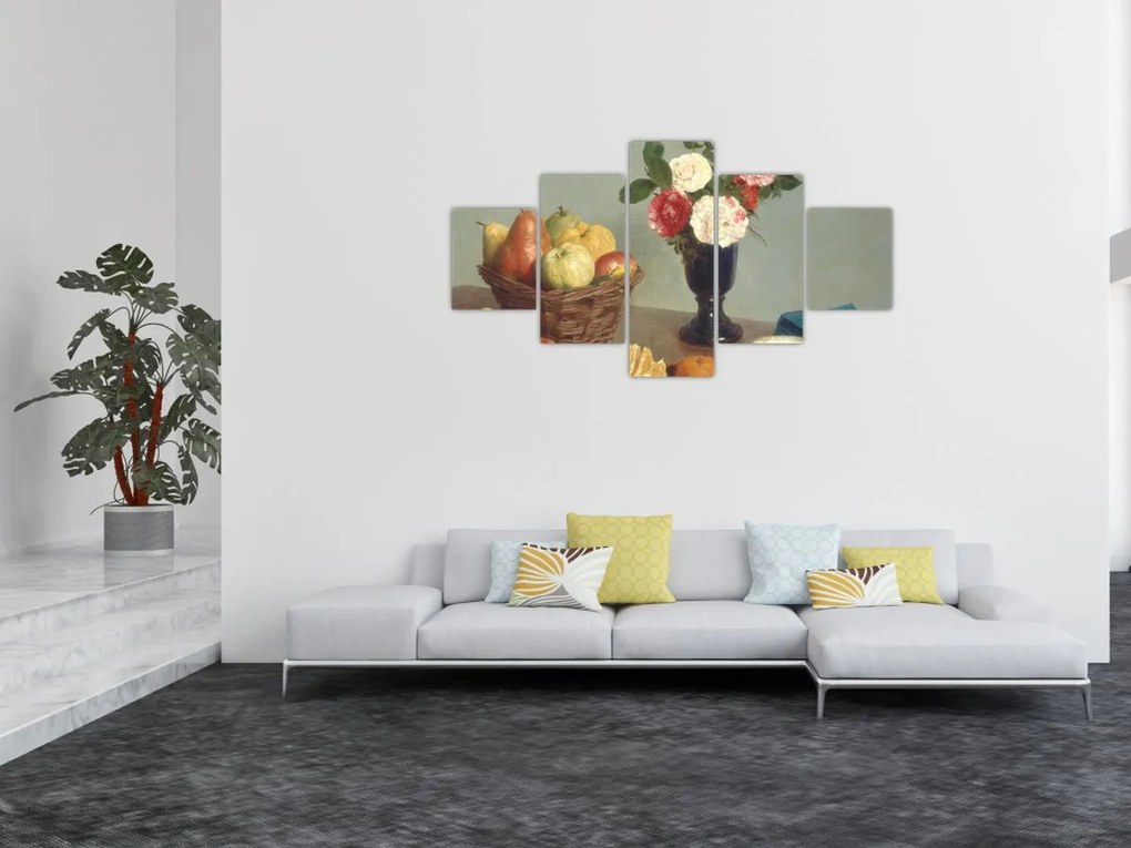 Obraz - Henri Fantin-Latour, Still  Life, reprodukcje (125x70 cm)
