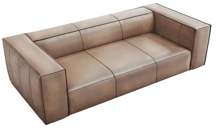 Jasnobrązowa skórzana sofa 227 cm Madame – Windsor &amp; Co Sofas