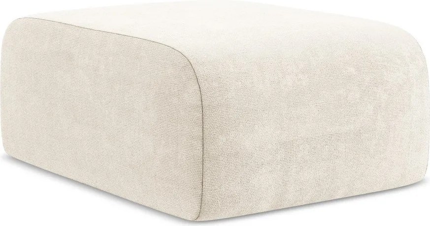 Beżowy podnóżek z tkaniny szenilowej Lani – Makamii