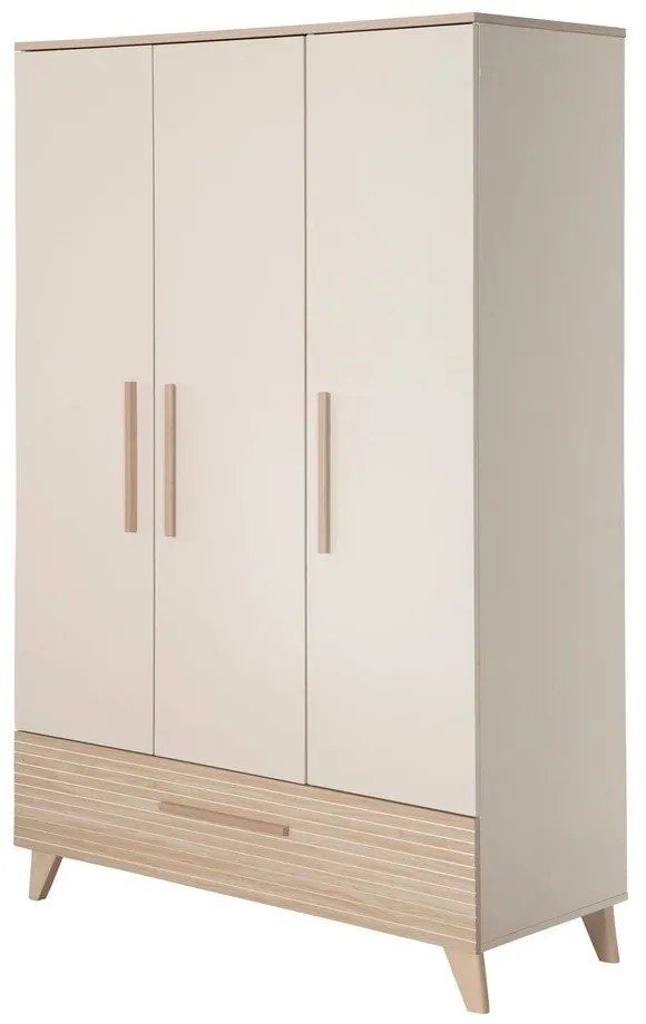 Kremowa/w naturalnym kolorze szafa dziecięca w dekorze dębu 118x190x52 cm Sidney – Roba