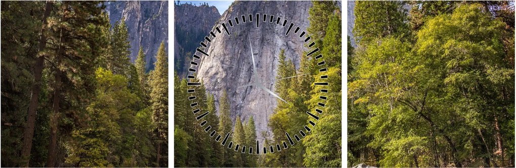 Obraz - Pod Yosemite Rock (z zegarem) (90x30 cm)