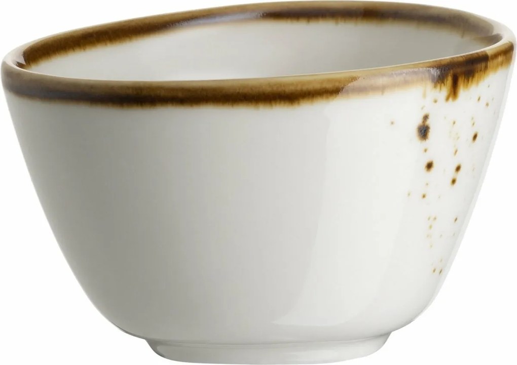 Mäser Miska owalna Pintar White brązowe kropki 7 x 6 cm, S