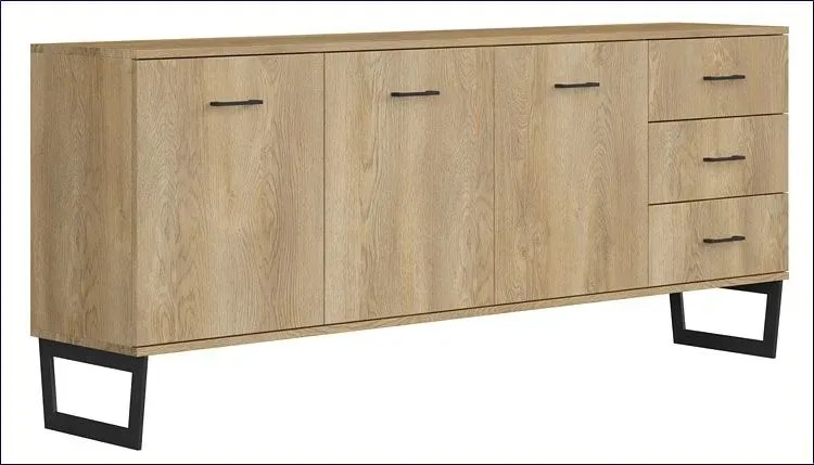 Industrialna komoda z drewna dębowego N5-F32