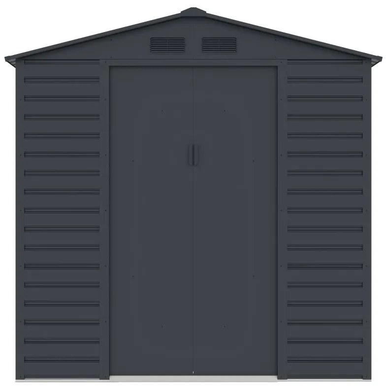 Schowek ogrodowy z metalu/ocynkowanej stali - Antracytowy - 4,15 m² - ADELMO