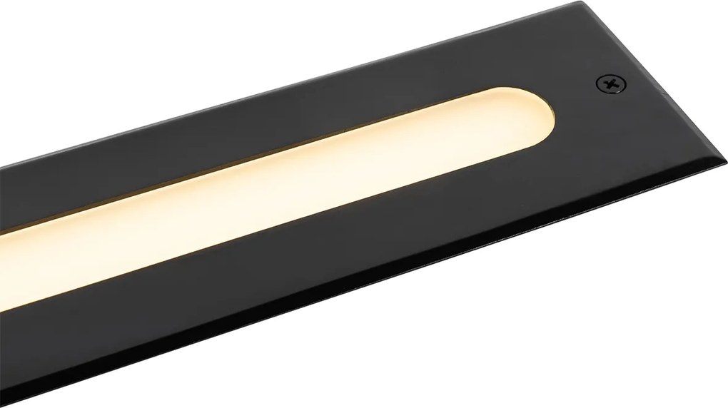 Nowoczesny klosz ogrodowy czarny 50 cm z LED IP65 - Eline