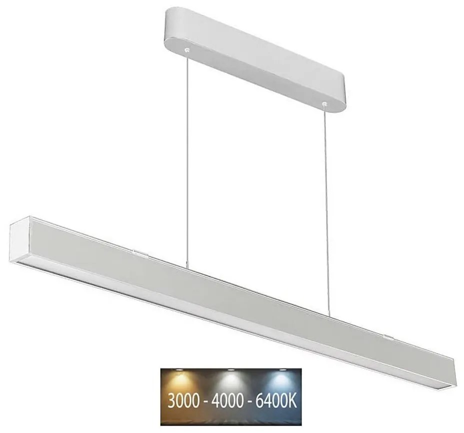 LED Żyrandol na lince LED/40W/230V 3000/4000/6400K biały