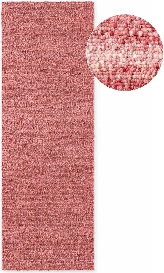 Ciemnoróżowy chodnik z materiału bouclé tkany ręcznie 80x200 cm Notting Hill Portobello – Ted Baker