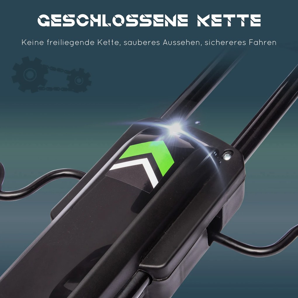 Gokart dla dzieci HOMCOM z regulacją siedziska i hamulcem ręcznym, 5-12 lat, 121 x 58 x 61 cm, Czarny