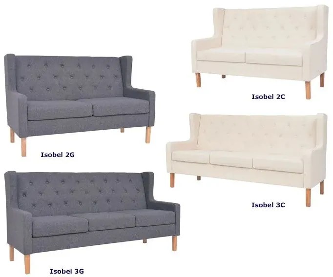 Dwuosobowa sofa Faselo 2G - szara