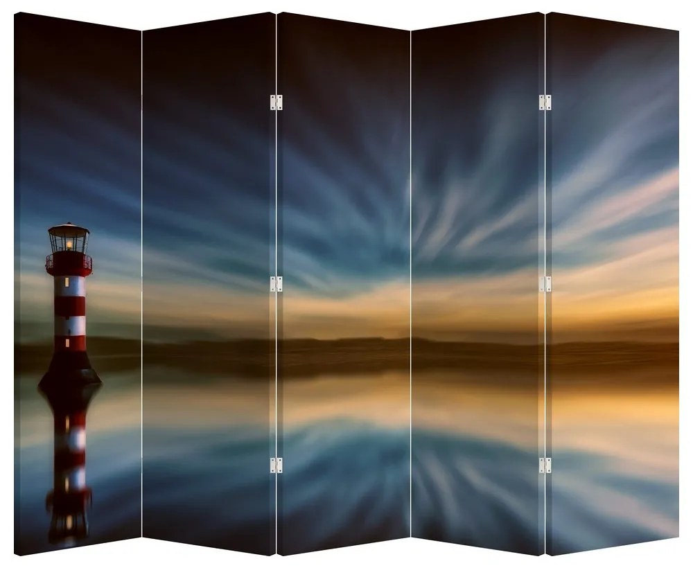 Parawan - Latarnia morska na morzu (210x170 cm)