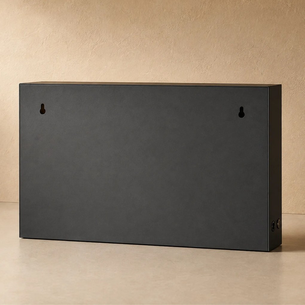 Kominek dekoracyjny LED, metalowy, 10 x 41 x 25 cm