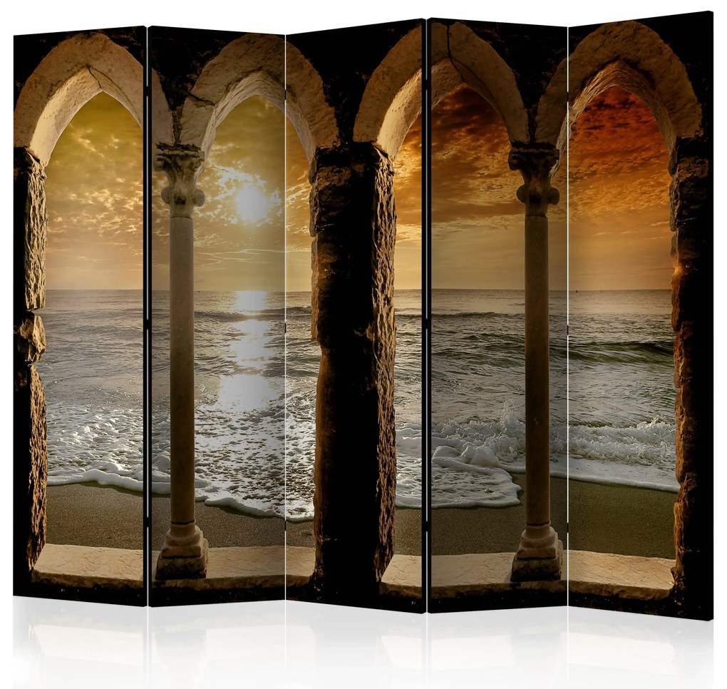 Parawan akustyczny Pejzaże 225x172 cm 5-częściowy brązowy ARTGEIST B