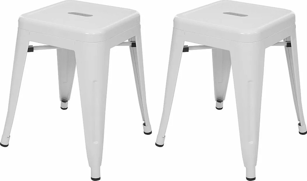 Taboret MCW-A73 (zestaw 2 sztuk),  biały
