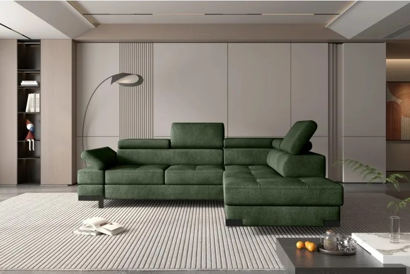 Narożnik EMPORIO L Prawostronny z funkcją spania Prawostronny w ktaninie SERENO 690 WERSAL